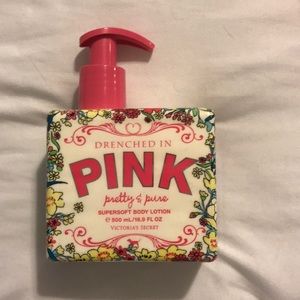 Pink body lotion